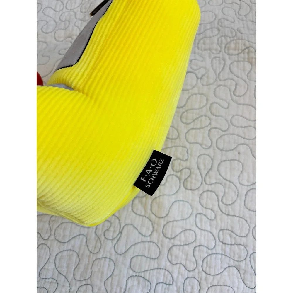 FAO Schwarz Yellow Corduroy Arcade Game Machine Plush Decorative Pillow Kids Toy